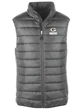 Men's Green Bay Packers Dunbrooke Graphite Alberta Full-Zip Puffer Vest size XL